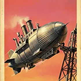 Dirigible docking at a pylon
